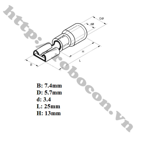 Đầu cốt nối dây điện chữ T 